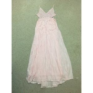 Open Back Crochet Top Maxi